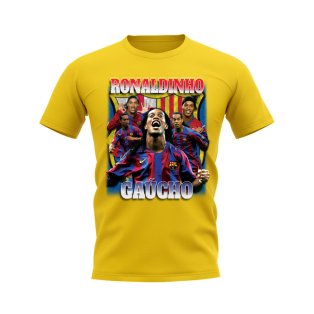 Ronaldinho Barcelona Bootleg T-Shirt (Yellow)