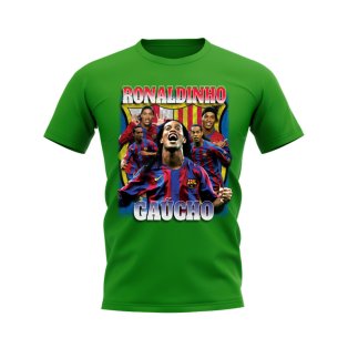 Ronaldinho Barcelona Bootleg T-Shirt (Green)