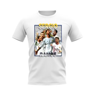 Sergio Ramos Real Madrid Bootleg T-Shirt (White)
