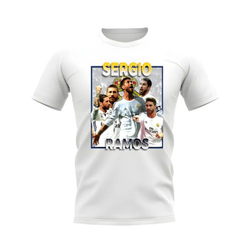 Sergio Ramos Real Madrid Bootleg T-Shirt (White)