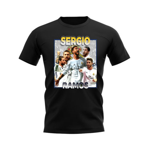 Sergio Ramos Real Madrid Bootleg T-Shirt (Black)