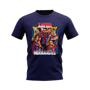 Xavi Barcelona Bootleg T-Shirt (Navy)