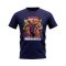 Xavi Barcelona Bootleg T-Shirt (Navy)