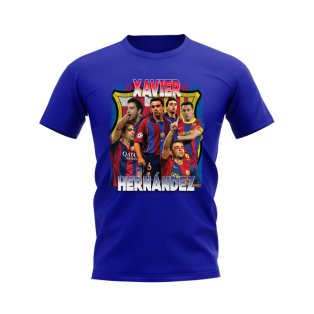 Xavi Barcelona Bootleg T-Shirt (Blue)