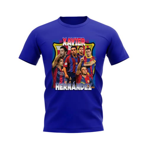 Xavi Barcelona Bootleg T-Shirt (Blue)