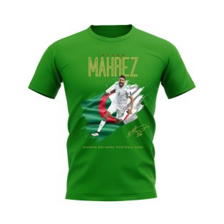 Riyad Mahrez Algeria Celebration T-shirt (Green)