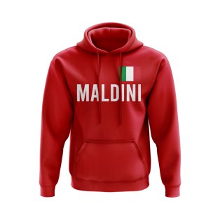 Paolo Maldini Italy Name Hoody (Red)