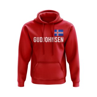 Eidur Gudjohnsen Iceland Name Hoody (Red)