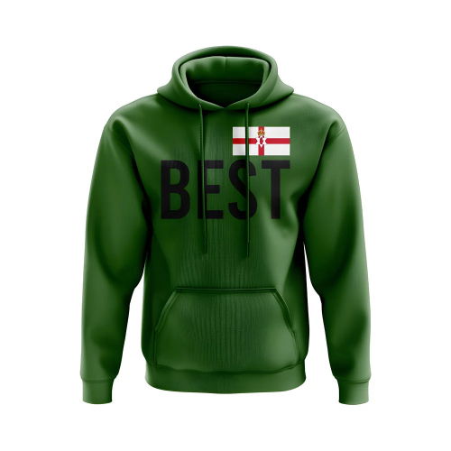 George Best Northern Ireland Name Hoody (Green)