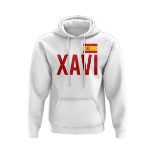 Xavi Spain Name Hoody (White)