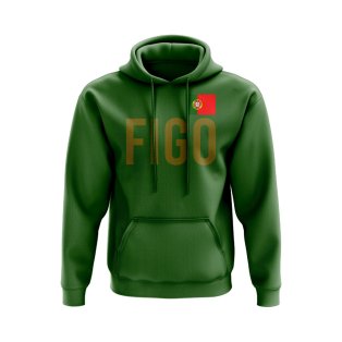 Luis Figo Portugal Name Hoody (Green)