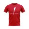 Rasmus Hojlund Denmark Silhouette T-Shirt (Red)