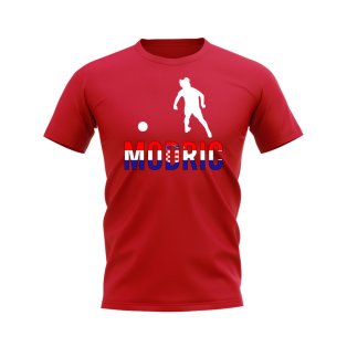 Luka Modric Croatia Silhouette T-Shirt (Red)