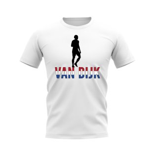 Virgil van Dijk Holland Silhouette T-Shirt (White)