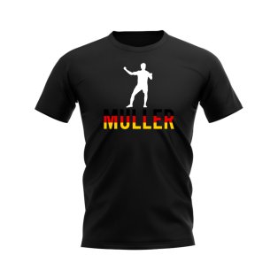 Thomas Muller Germany Silhouette T-Shirt (Black)