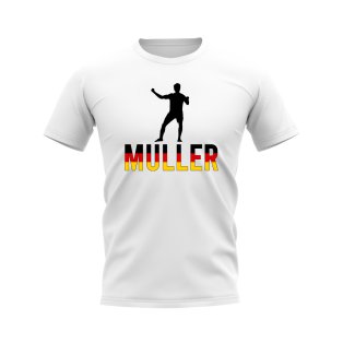 Thomas Muller Germany Silhouette T-Shirt (White)