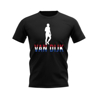 Virgil van Dijk Holland Silhouette T-shirt (Black)