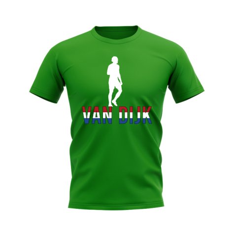 Virgil van Dijk Holland Silhouette T-shirt (Green)
