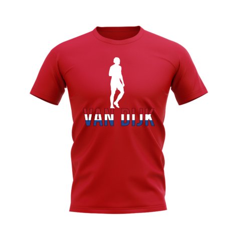 Virgil van Dijk Holland Silhouette T-shirt (Red)