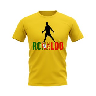 Cristiano Ronaldo Portugal Silhouette T-shirt (Yellow)