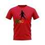 Cristiano Ronaldo Portugal Silhouette T-shirt (Red)