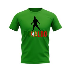 Cristiano Ronaldo Portugal Silhouette T-shirt (Green)
