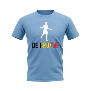 Kevin de Bruyne Belgium Silhouette T-shirt (Sky Blue)