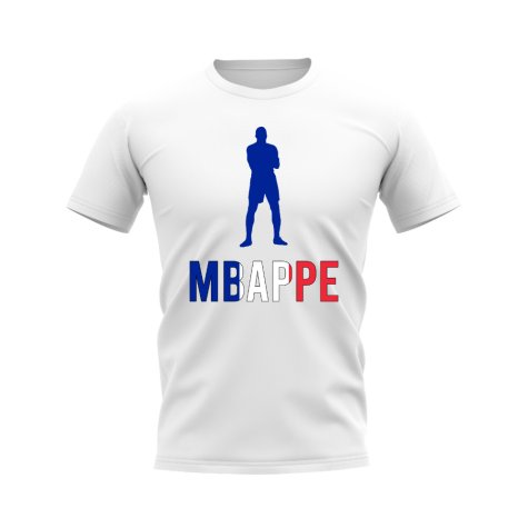 Kylian Mbappe France Silhouette T-shirt (White)