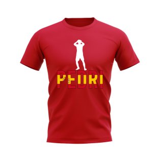 Pedri Spain Silhouette T-shirt (Red)
