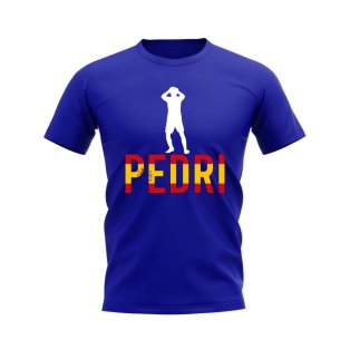 Pedri Spain Silhouette T-shirt (Royal)
