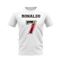 Cristiano Ronaldo Portugal 7 T-Shirt (White)