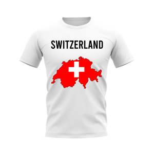 Switzerland Map T-shirt (White)
