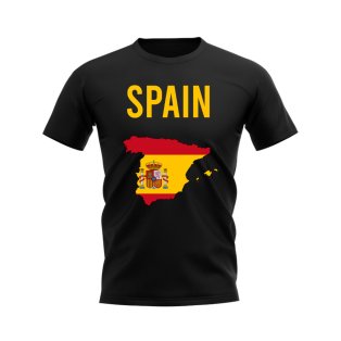 Spain Map T-shirt (Black)