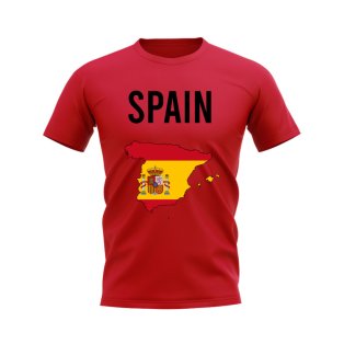 Spain Map T-shirt (Red)