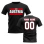 Personalised Austria Fan Football T-Shirt (black)