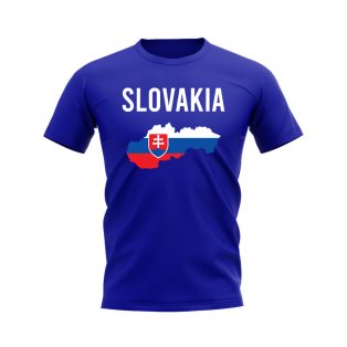 Slovakia Map T-shirt (Blue)