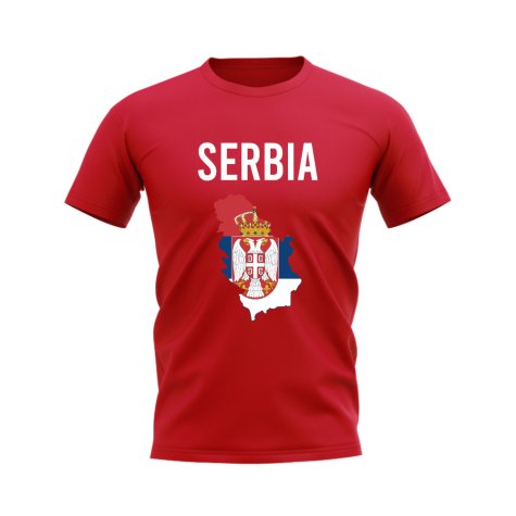Serbia Map T-shirt (Red)