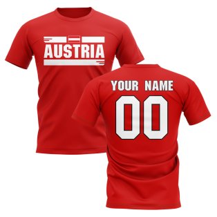 Personalised Austria Fan Football T-Shirt (red)