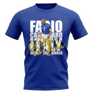 Fabio Cannavaro Italy Player T-Shirt (Blue)