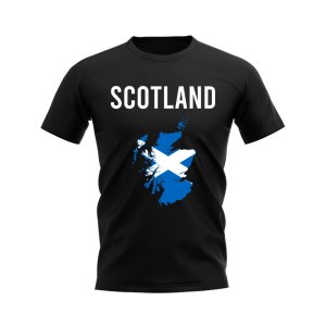 Scotland Map T-shirt (Black)