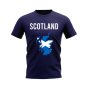 Scotland Map T-shirt (Navy)