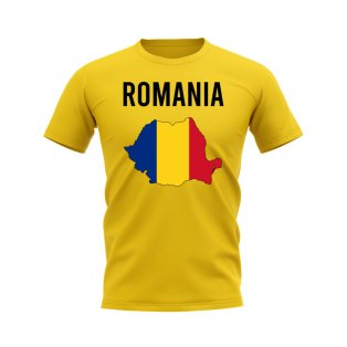 Romania Map T-shirt (Yellow)