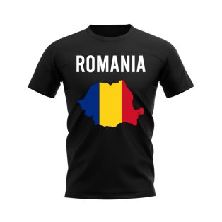 Romania Map T-shirt (Black)