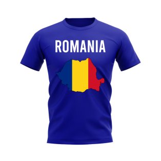 Romania Map T-shirt (Royal)