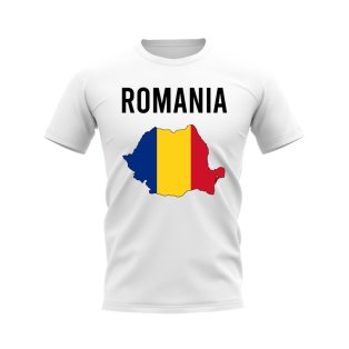 Romania Map T-shirt (White)