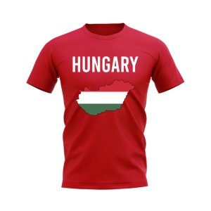 Hungary Map T-shirt (Red)