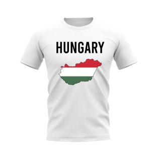 Hungary Map T-shirt (White)