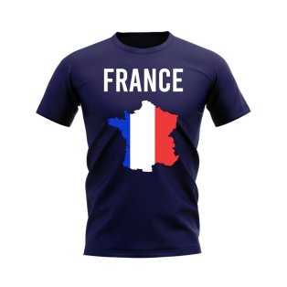 France Map T-shirt (Navy)