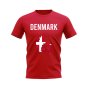 Denmark Map T-shirt (Red)