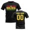 Personalised Bolivia Fan Football T-Shirt (black)